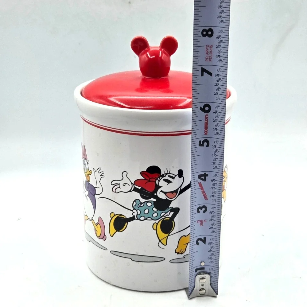 Disney Mickey & Friends‎ Cookie Jar With Red Mickey Ears Lid - Lid Seals